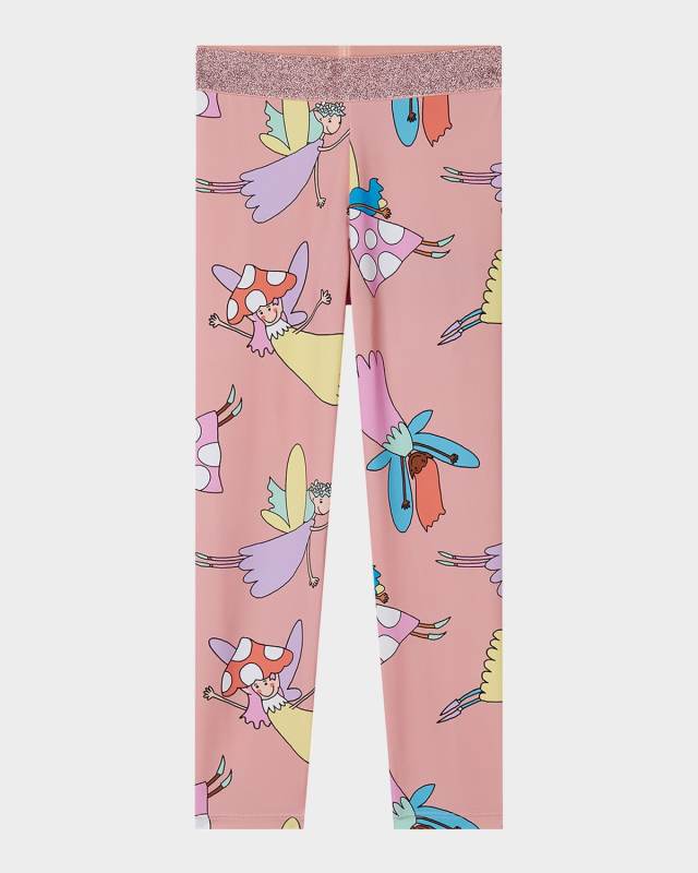 Girl's Fairies Printed Leggings, Size 4-10